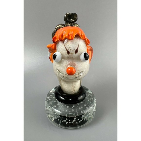 Alfredo Barbini Art Vintage Alfredo Barbini Murano Art Glass Clown